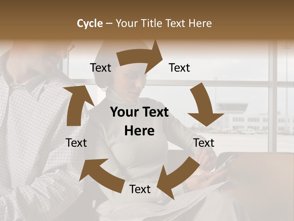 Business Matureman Wallmurals PowerPoint Template