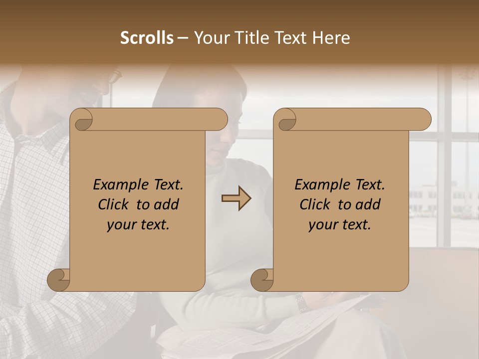 Business Matureman Wallmurals PowerPoint Template