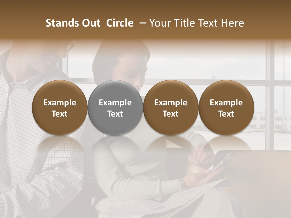 Business Matureman Wallmurals PowerPoint Template