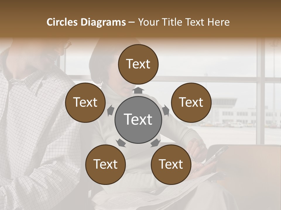 Business Matureman Wallmurals PowerPoint Template