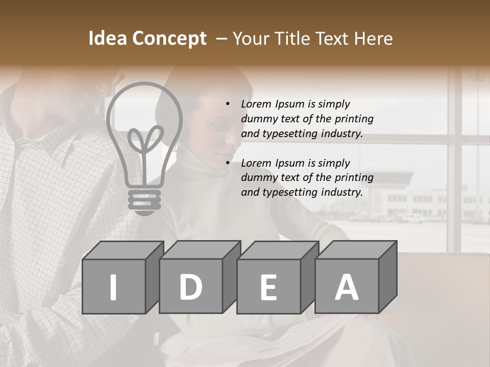 Business Matureman Wallmurals PowerPoint Template