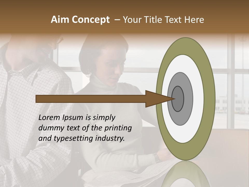 Business Matureman Wallmurals PowerPoint Template