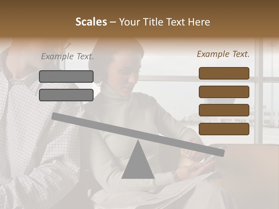 Business Matureman Wallmurals PowerPoint Template