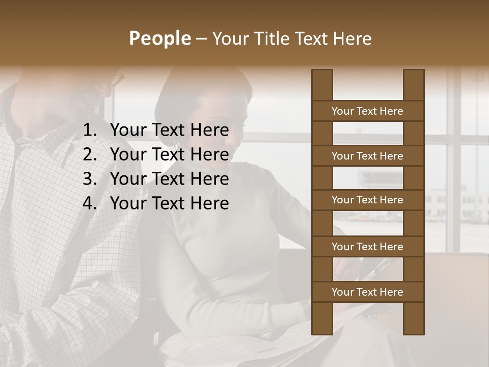 Business Matureman Wallmurals PowerPoint Template