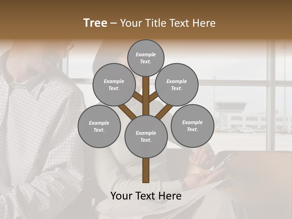 Business Matureman Wallmurals PowerPoint Template