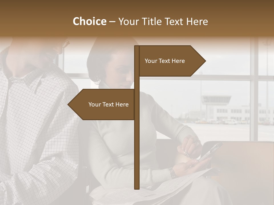 Business Matureman Wallmurals PowerPoint Template