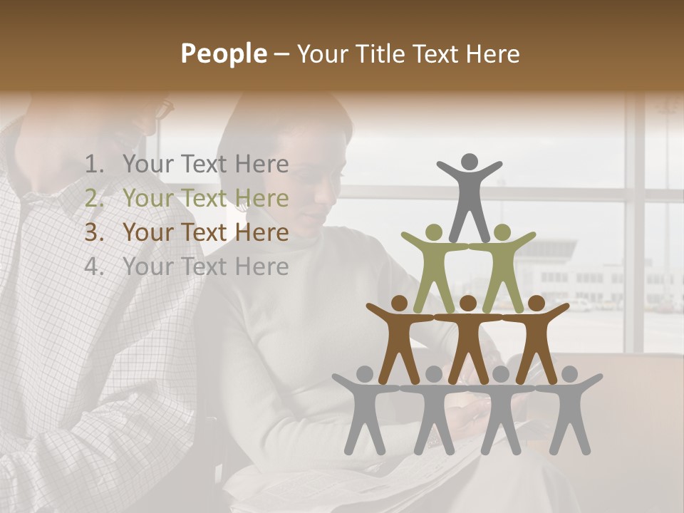 Business Matureman Wallmurals PowerPoint Template