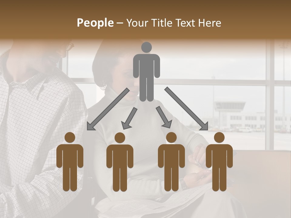 Business Matureman Wallmurals PowerPoint Template