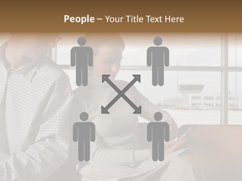 Business Matureman Wallmurals PowerPoint Template