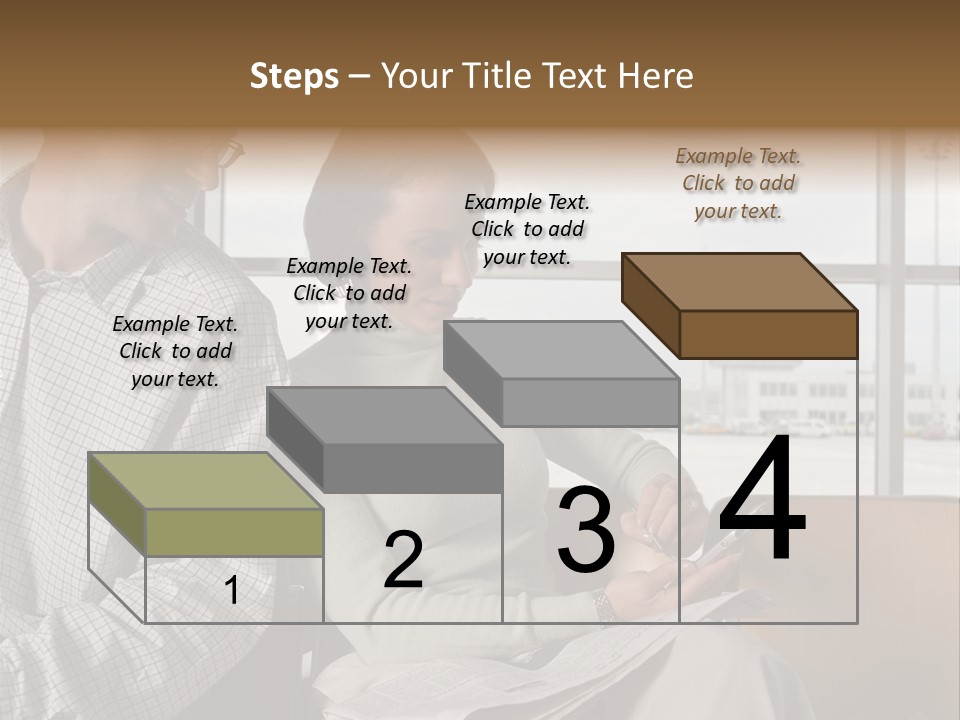Business Matureman Wallmurals PowerPoint Template
