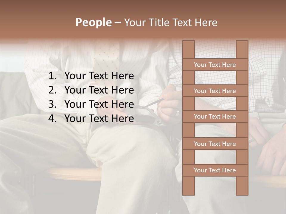 Adult Businessman Ages PowerPoint Template