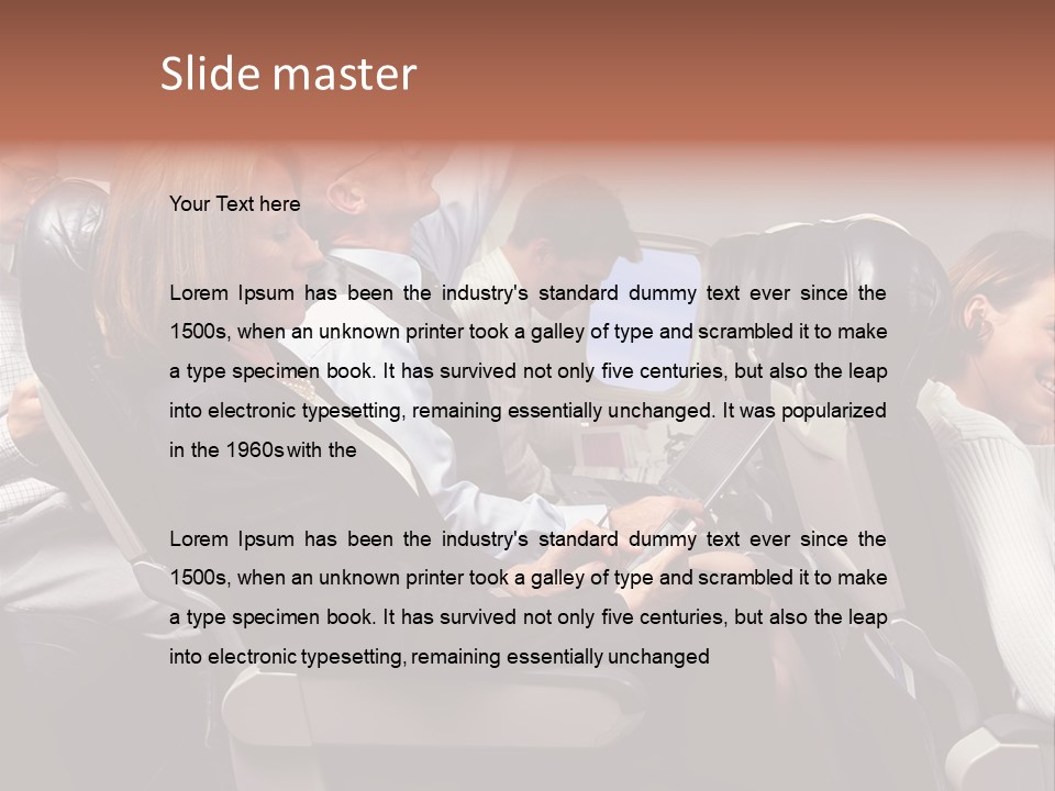 Woman Posters Businesspeople PowerPoint Template