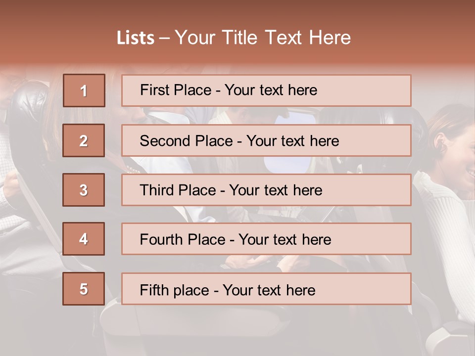Woman Posters Businesspeople PowerPoint Template