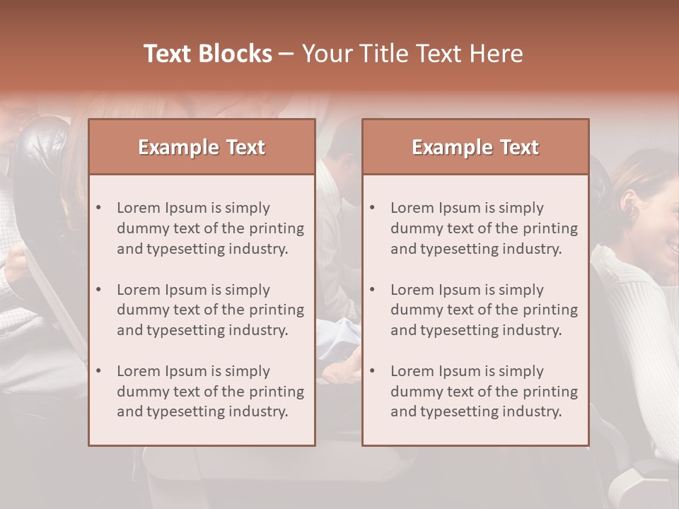 Woman Posters Businesspeople PowerPoint Template