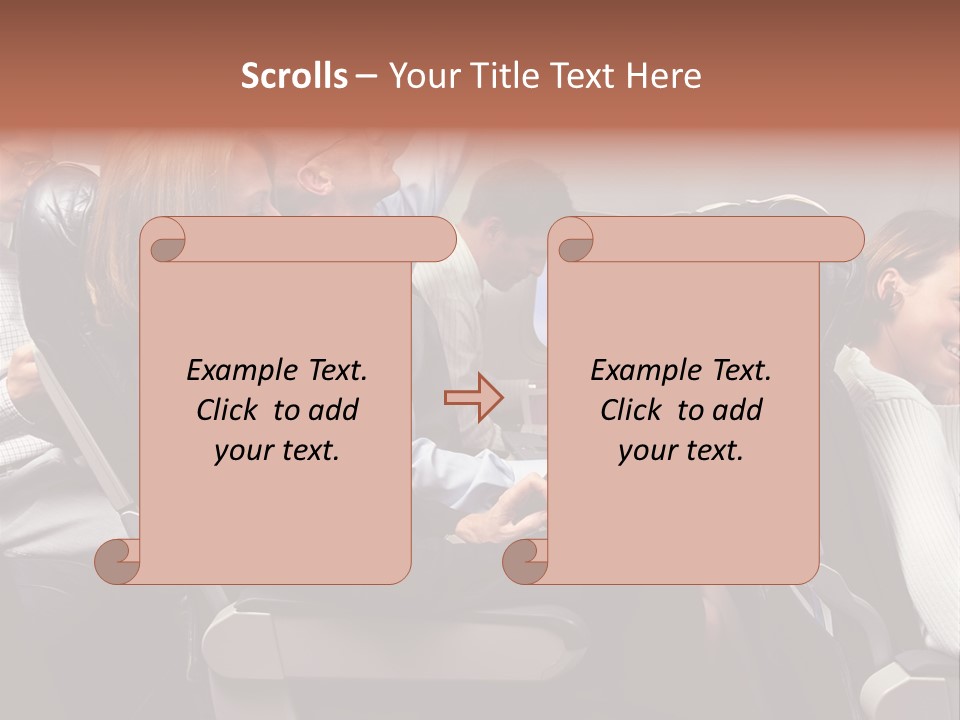 Woman Posters Businesspeople PowerPoint Template