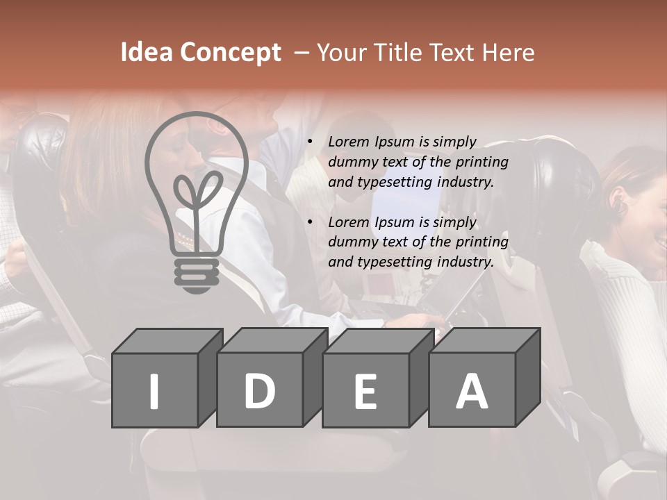 Woman Posters Businesspeople PowerPoint Template