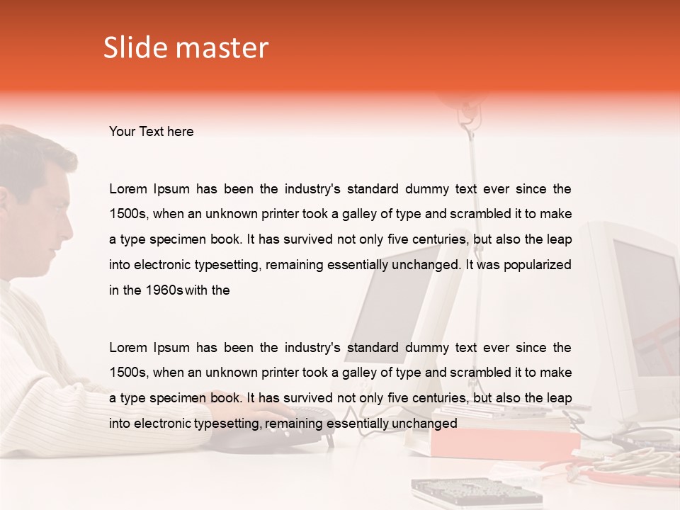 Midman Mid Sitting PowerPoint Template