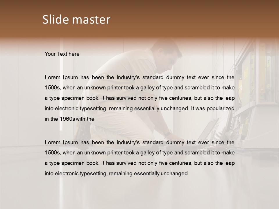 Posters Stockphotos Working PowerPoint Template