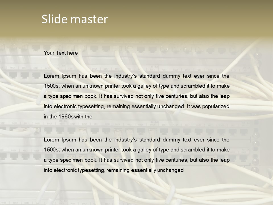 Networkcable Poster Server PowerPoint Template