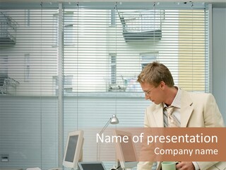 Stockphotos Clothed Officeinterior PowerPoint Template