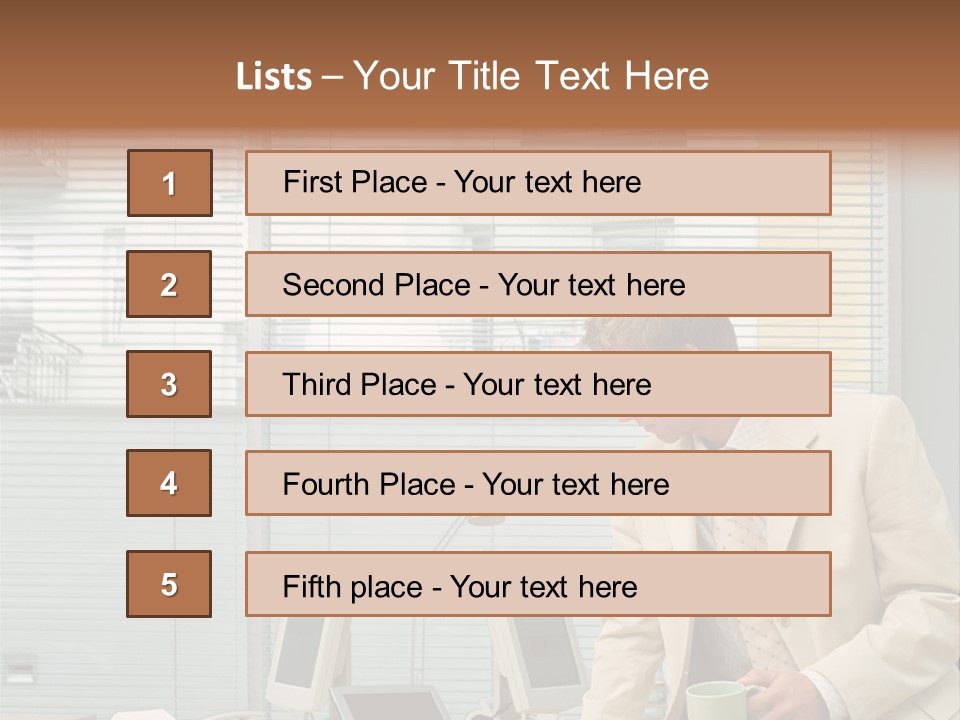 Stockphotos Clothed Officeinterior PowerPoint Template
