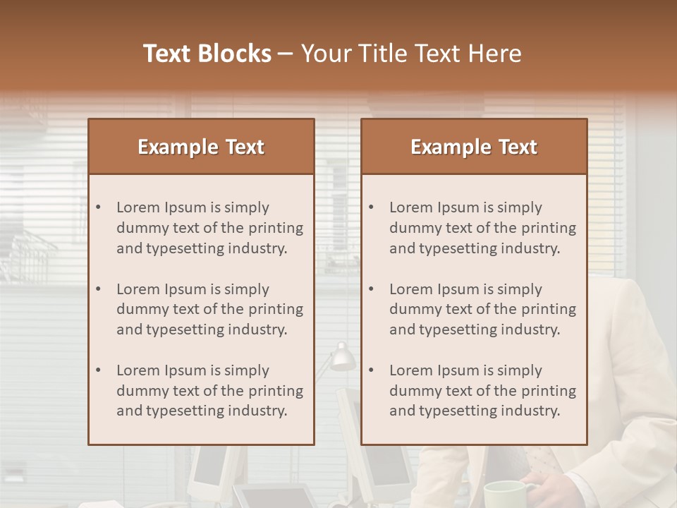 Stockphotos Clothed Officeinterior PowerPoint Template