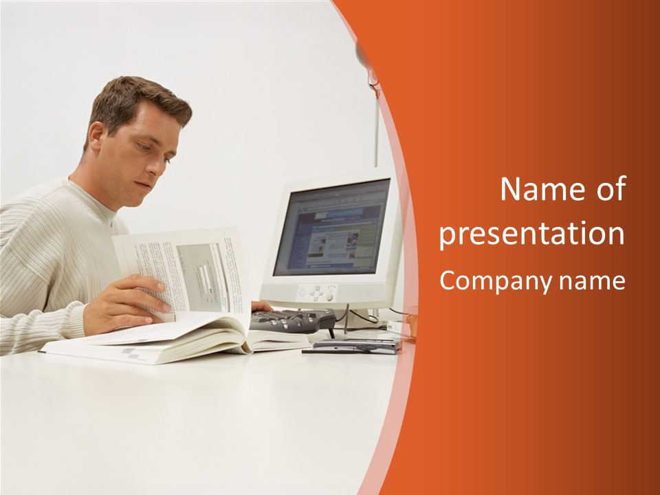 Stockphotograph Concentration Working PowerPoint Template