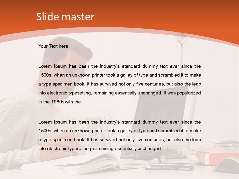 Stockphotograph Concentration Working PowerPoint Template