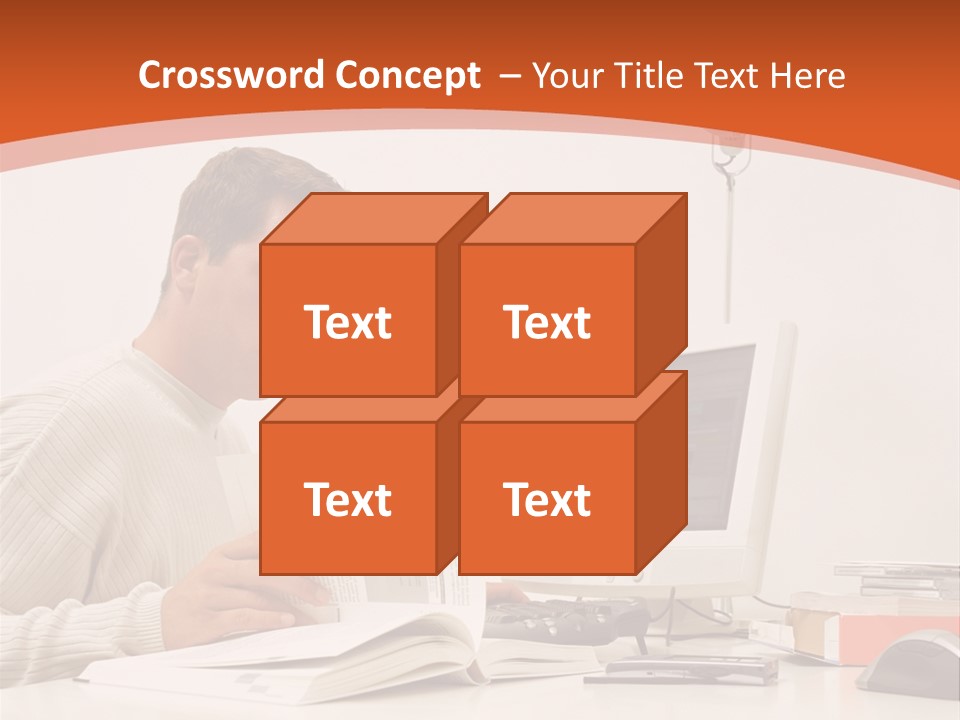 Stockphotograph Concentration Working PowerPoint Template