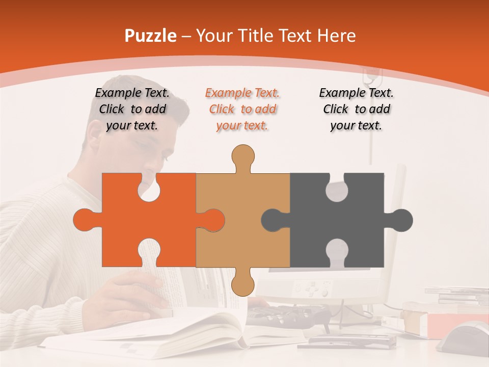 Stockphotograph Concentration Working PowerPoint Template