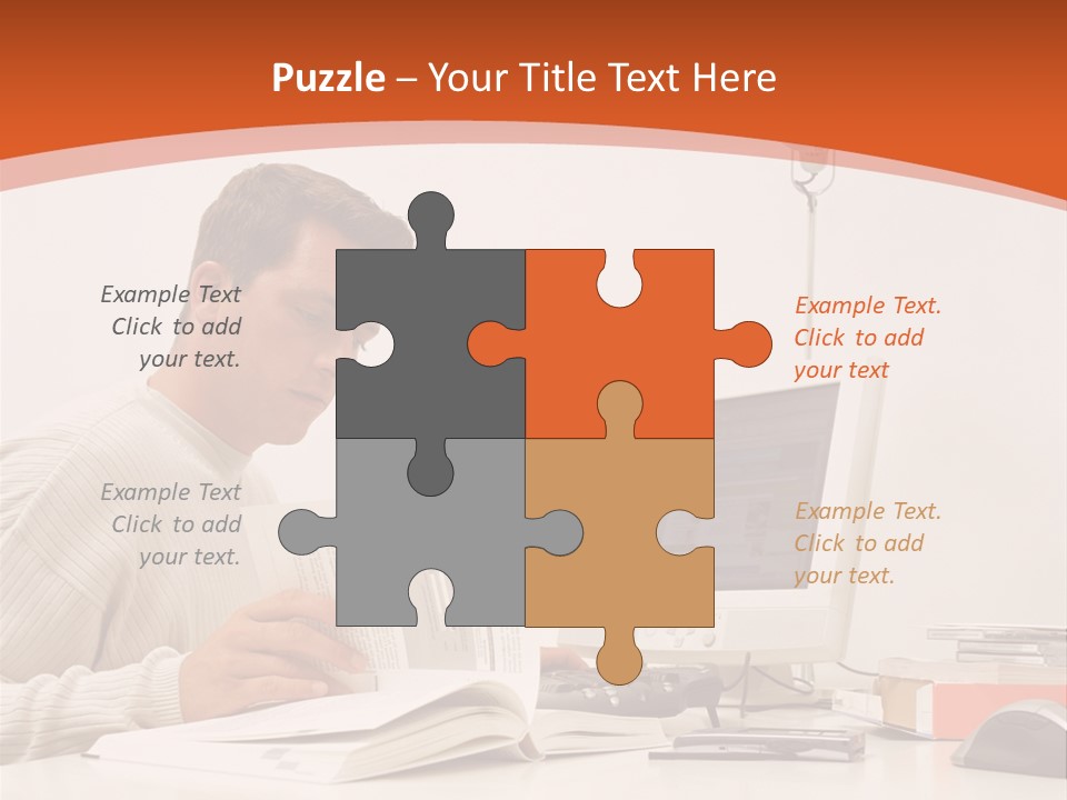 Stockphotograph Concentration Working PowerPoint Template