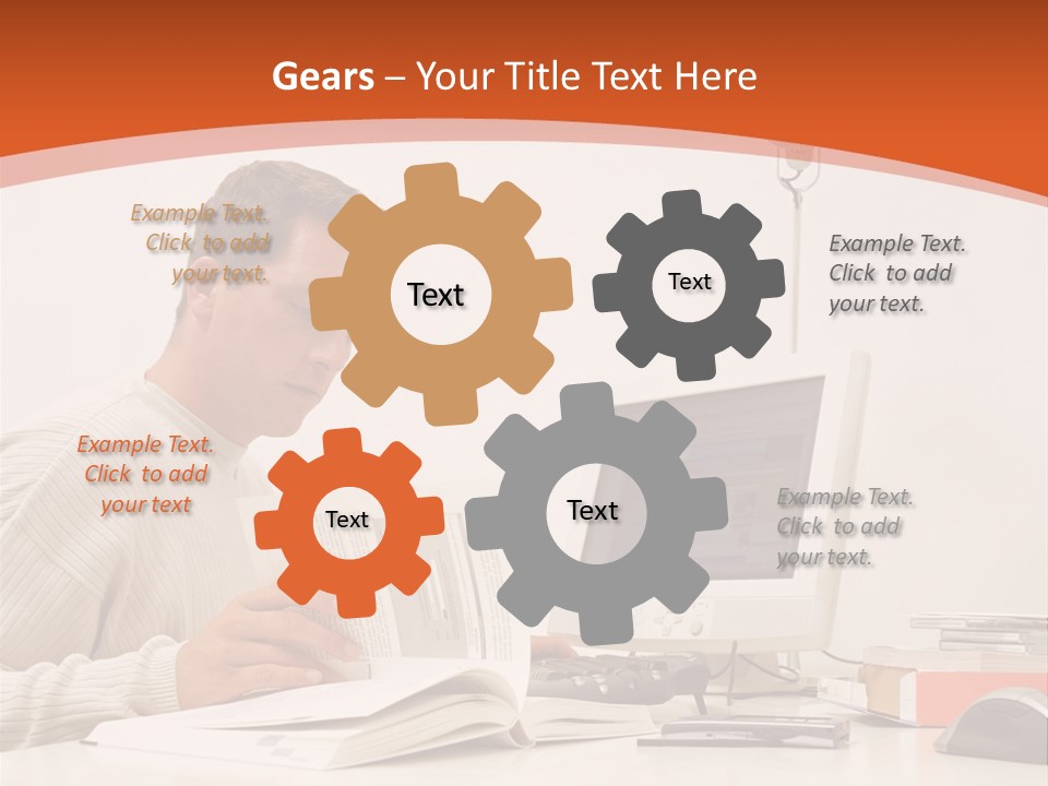 Stockphotograph Concentration Working PowerPoint Template