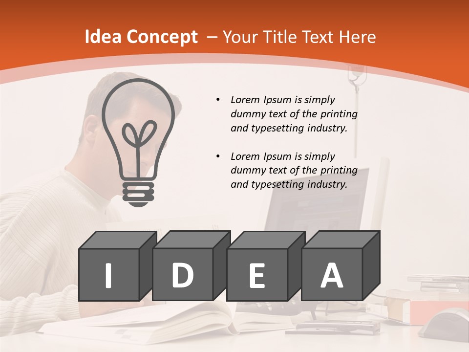 Stockphotograph Concentration Working PowerPoint Template