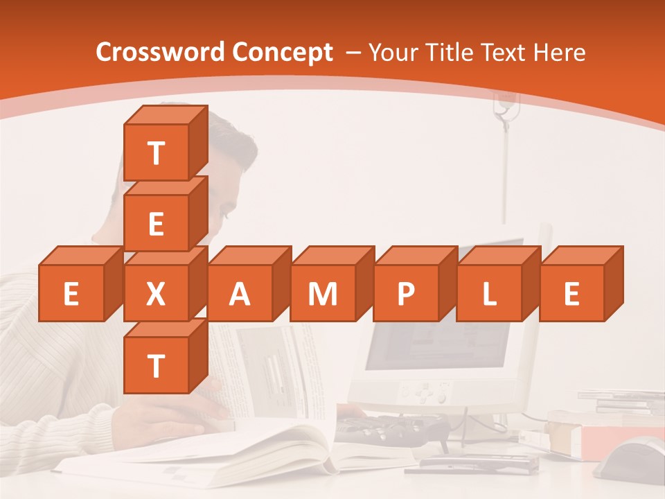 Stockphotograph Concentration Working PowerPoint Template