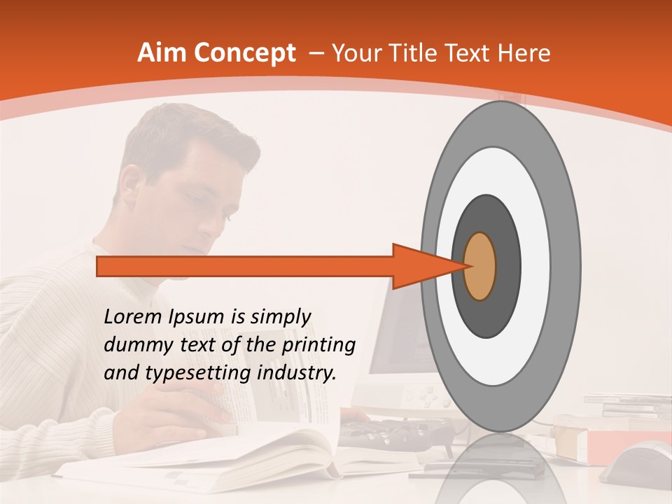 Stockphotograph Concentration Working PowerPoint Template