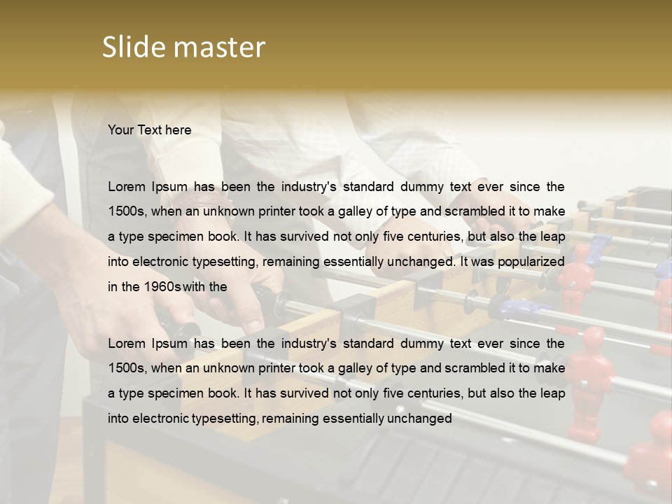 Positive Playing Wallmurals PowerPoint Template