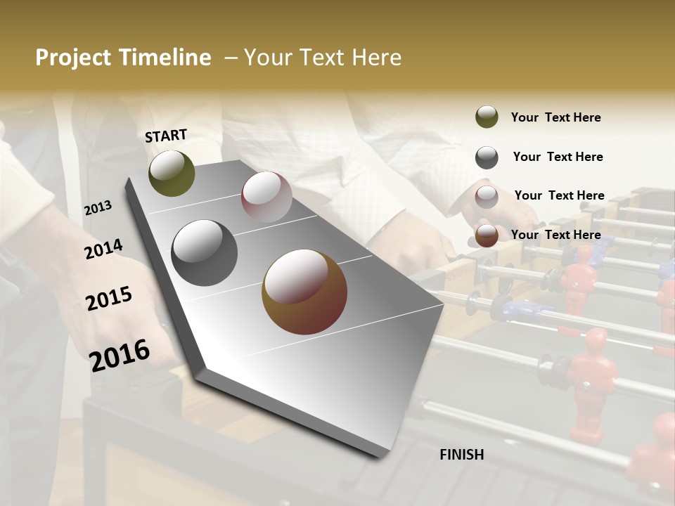 Positive Playing Wallmurals PowerPoint Template