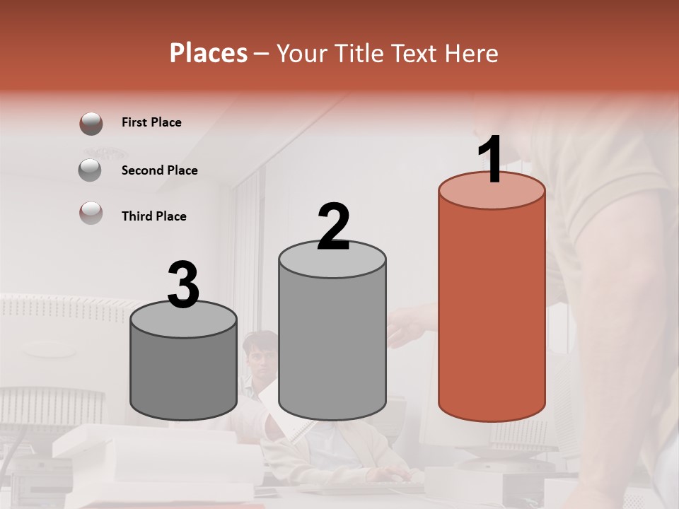 Document Sitting Picture PowerPoint Template