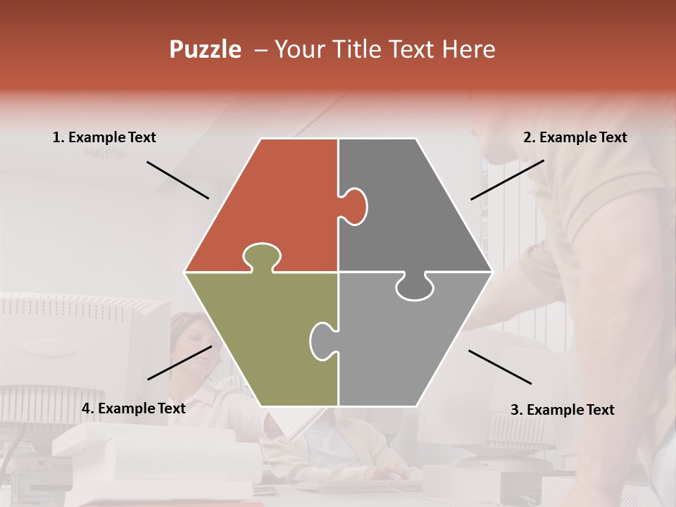 Document Sitting Picture PowerPoint Template