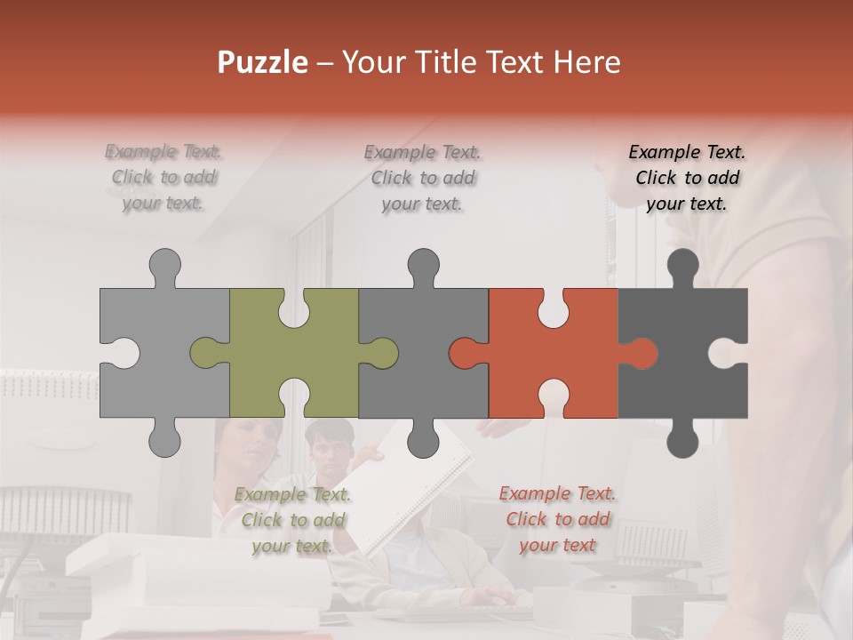 Document Sitting Picture PowerPoint Template