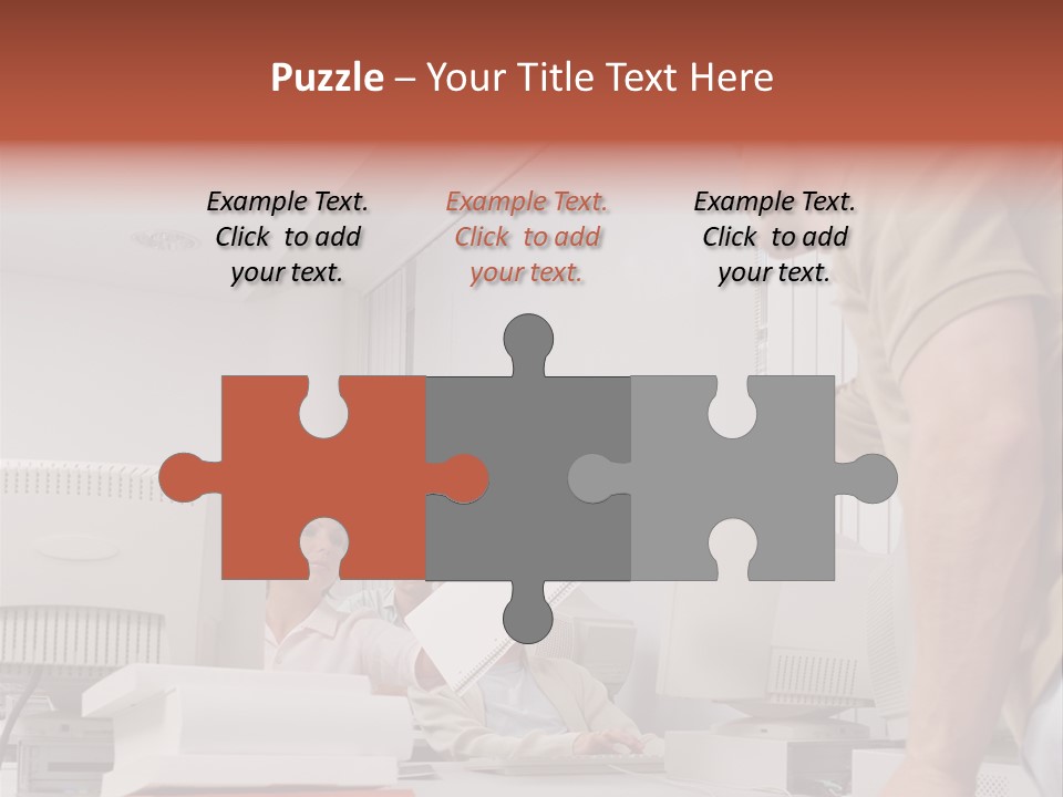 Document Sitting Picture PowerPoint Template