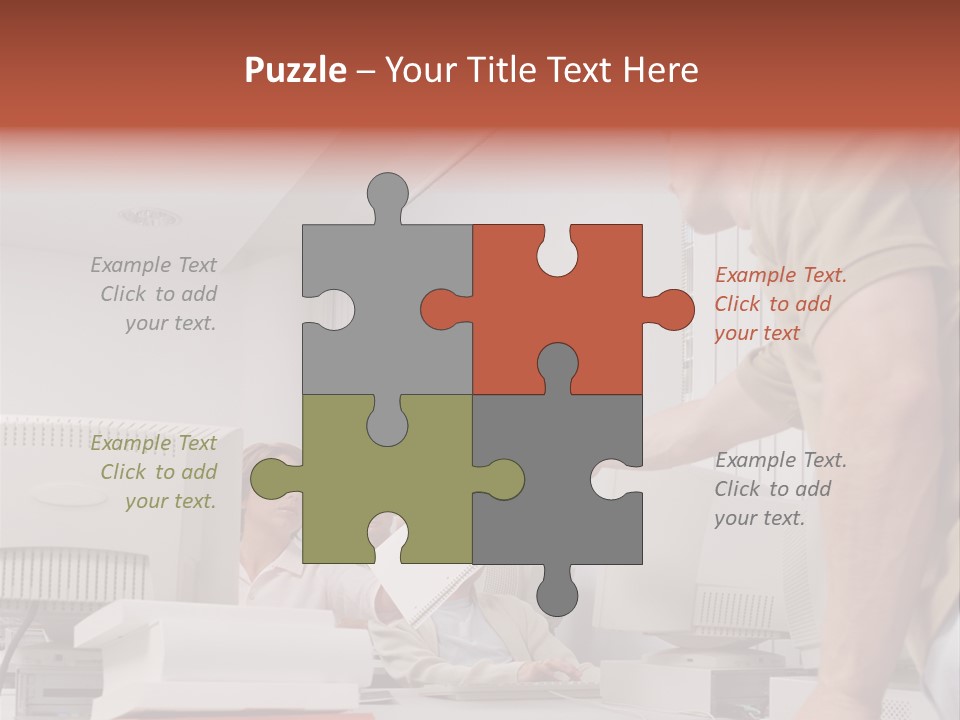 Document Sitting Picture PowerPoint Template