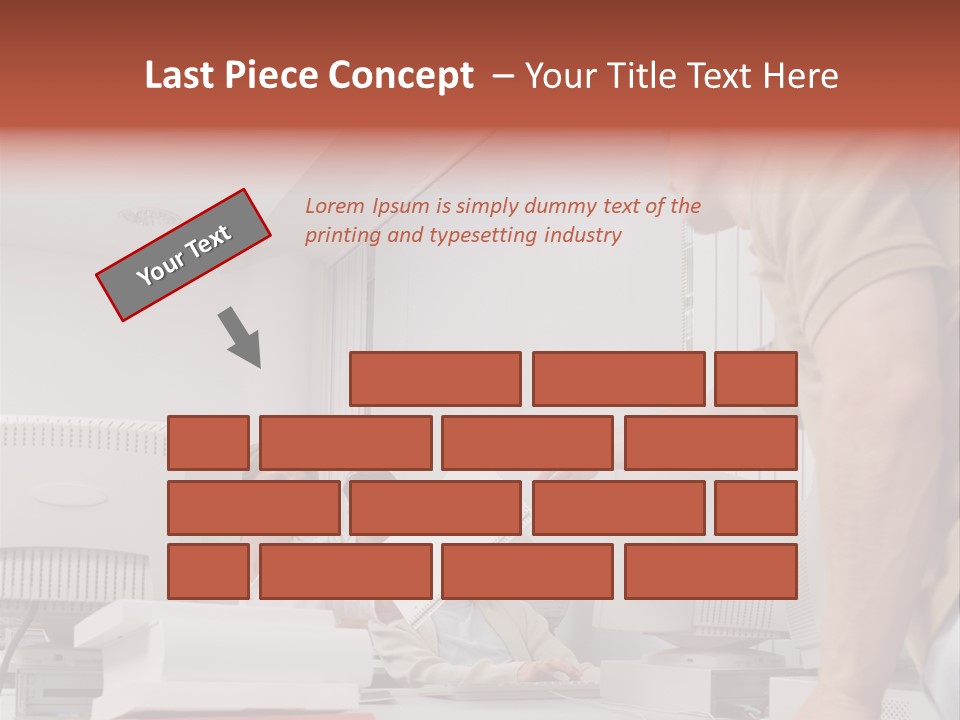 Document Sitting Picture PowerPoint Template