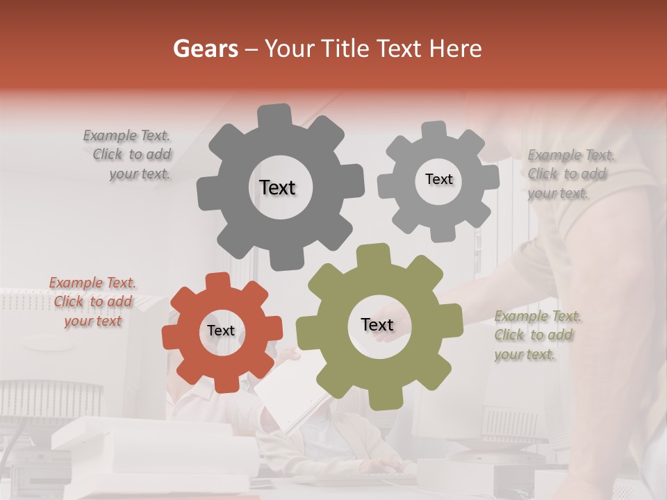 Document Sitting Picture PowerPoint Template