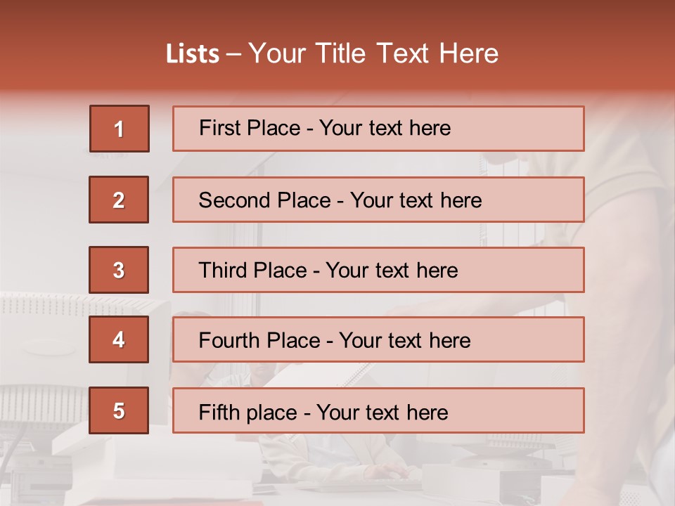 Document Sitting Picture PowerPoint Template