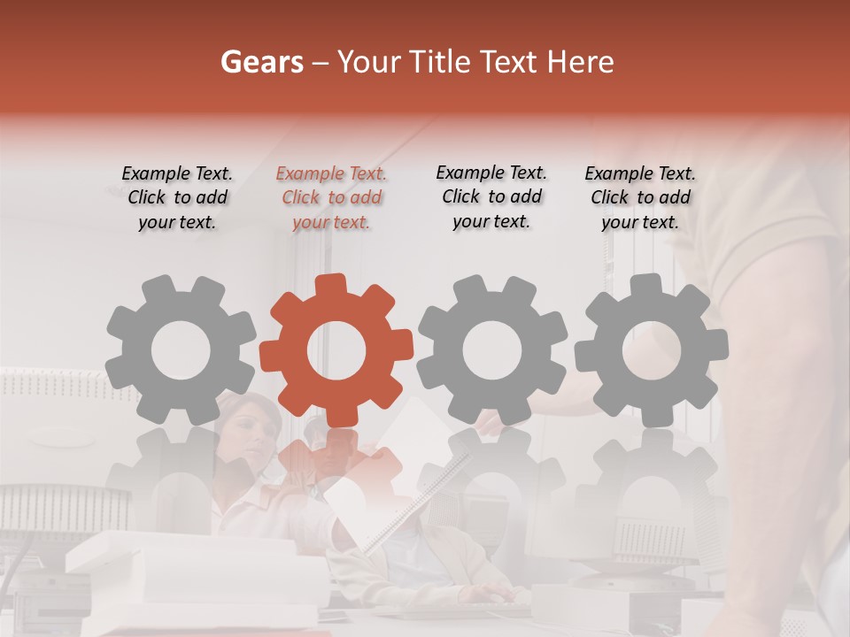 Document Sitting Picture PowerPoint Template