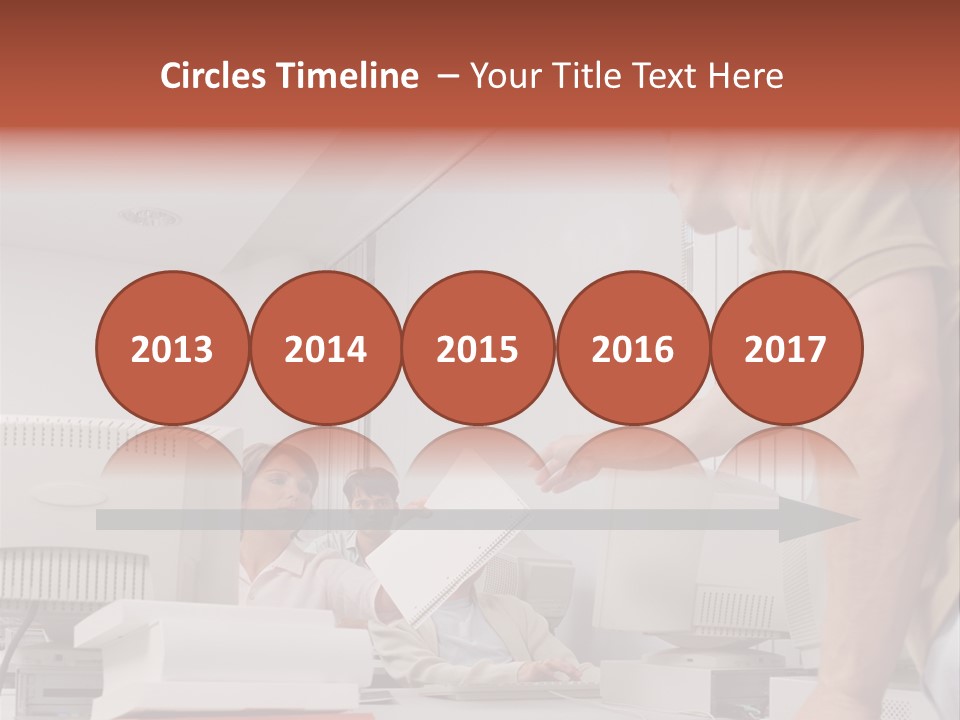 Document Sitting Picture PowerPoint Template