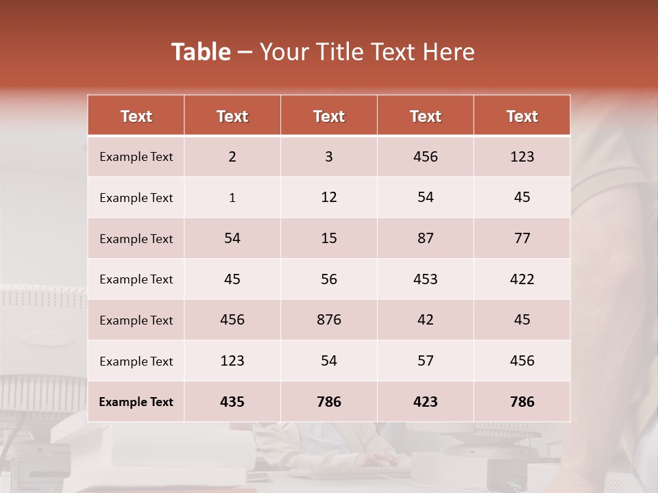 Document Sitting Picture PowerPoint Template