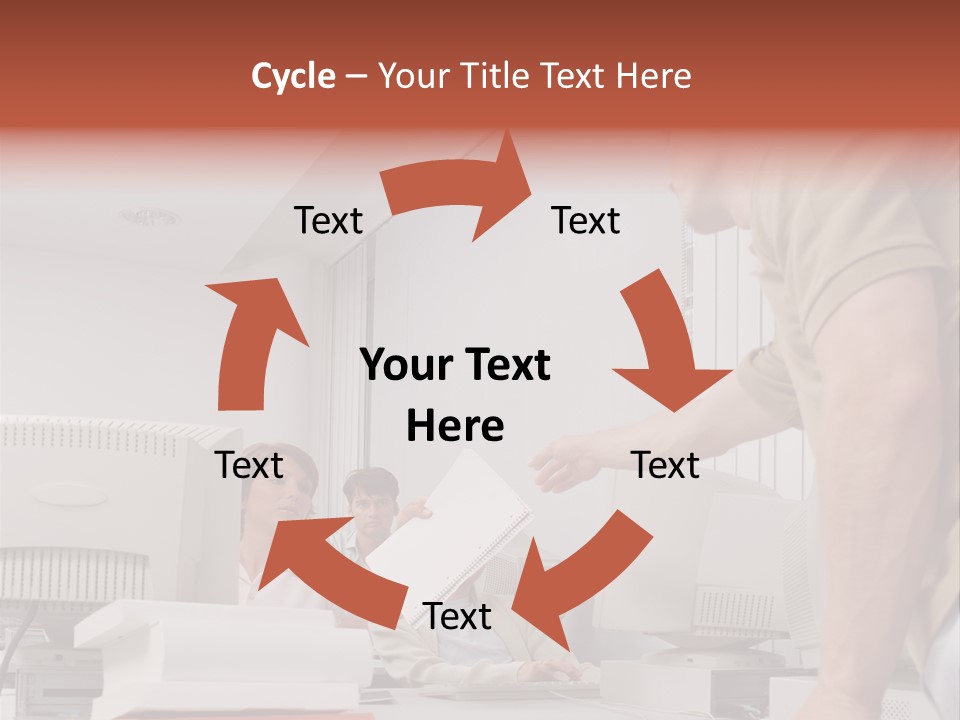 Document Sitting Picture PowerPoint Template