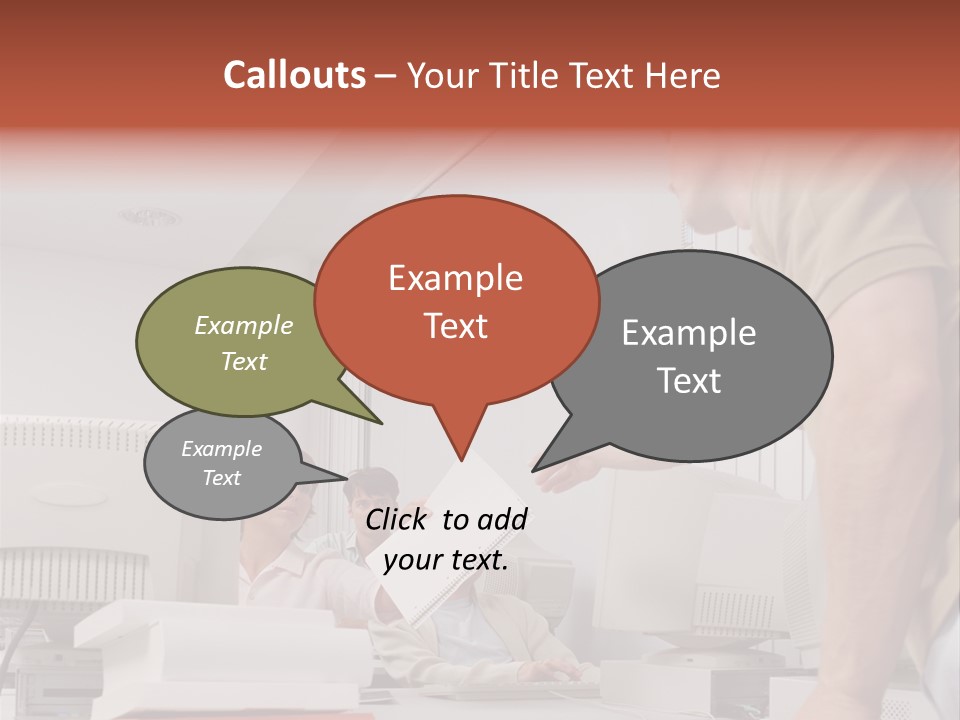 Document Sitting Picture PowerPoint Template